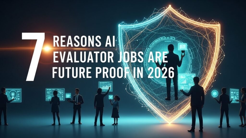AI evaluator reviewing artificial intelligence outputs to ensure accuracy, safety, and quality for future proof AI jobs in 2026