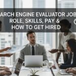 Search Engine Evaluator reviewing and rating Google and Bing search results for relevance and quality.