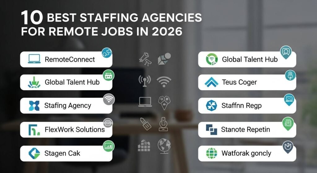 Best staffing agencies for remote jobs in 2026 helping professionals find work-from-home opportunities worldwide.