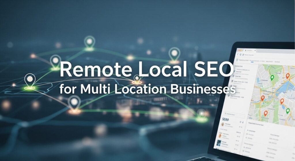 Remote local SEO strategy for multi location businesses showing city based rankings on Google Maps