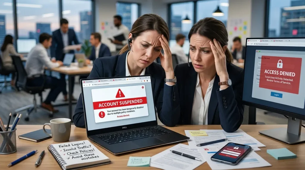 Common mistakes that get accounts suspended or stuck