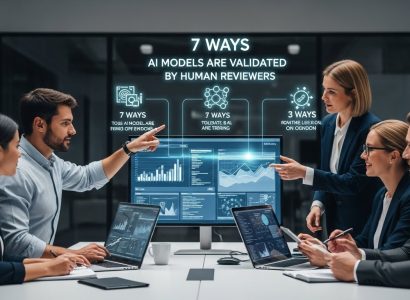 Human reviewers validating AI models for accuracy, bias, safety, and quality control