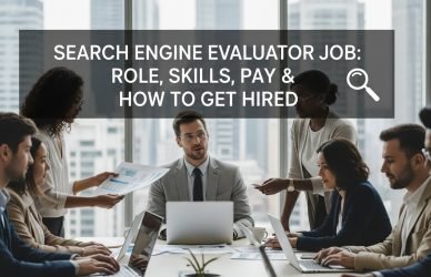 Search Engine Evaluator reviewing and rating Google and Bing search results for relevance and quality.