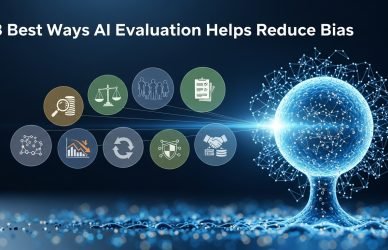 AI evaluation process showing how bias is detected and reduced in machine learning models