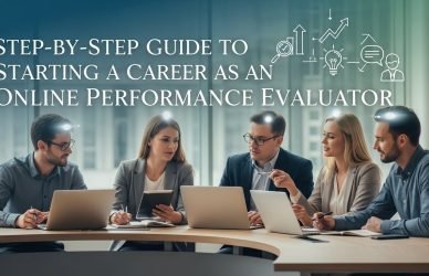 Online Performance Evaluator working remotely on digital content review